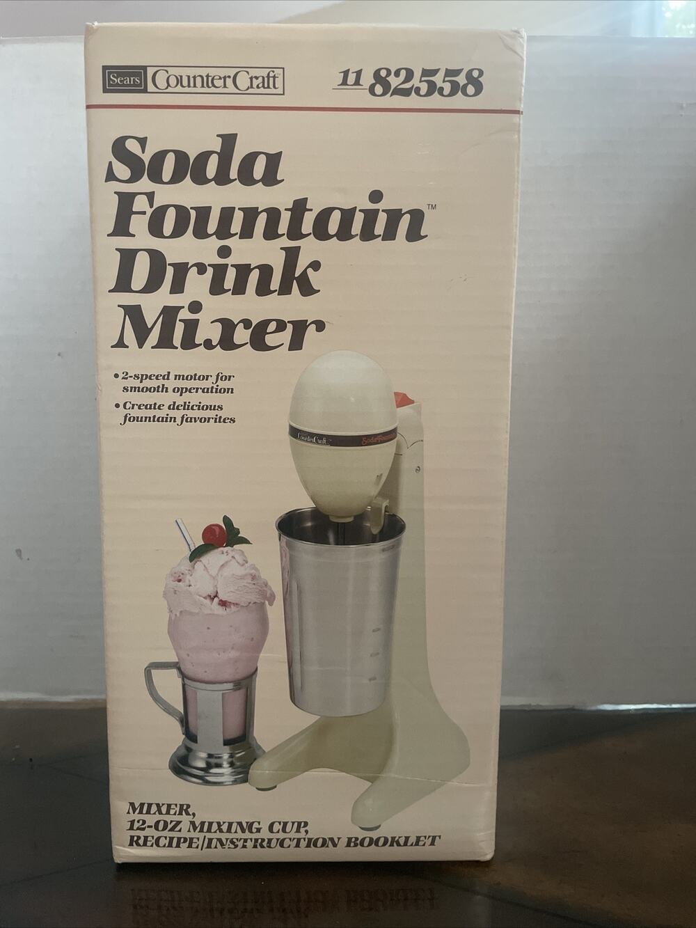 VTG Soda Fountain Milkshake Mixer Sears Roebuck Model SEARS Counter Craft